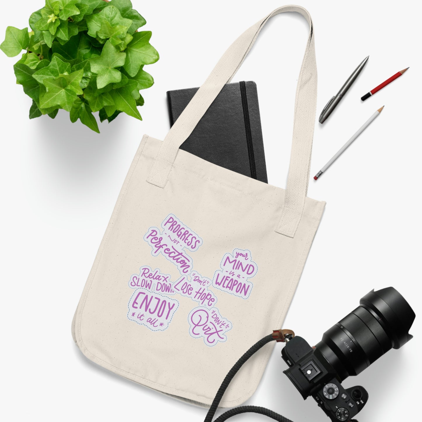 Motivational Organic Tote Bag