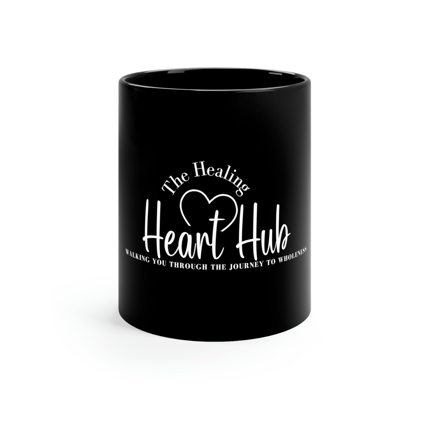 Healing Heart Black Mug