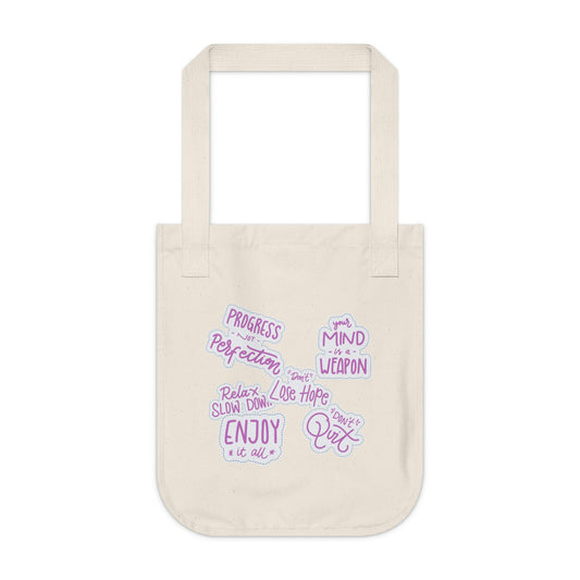 Motivational Organic Tote Bag